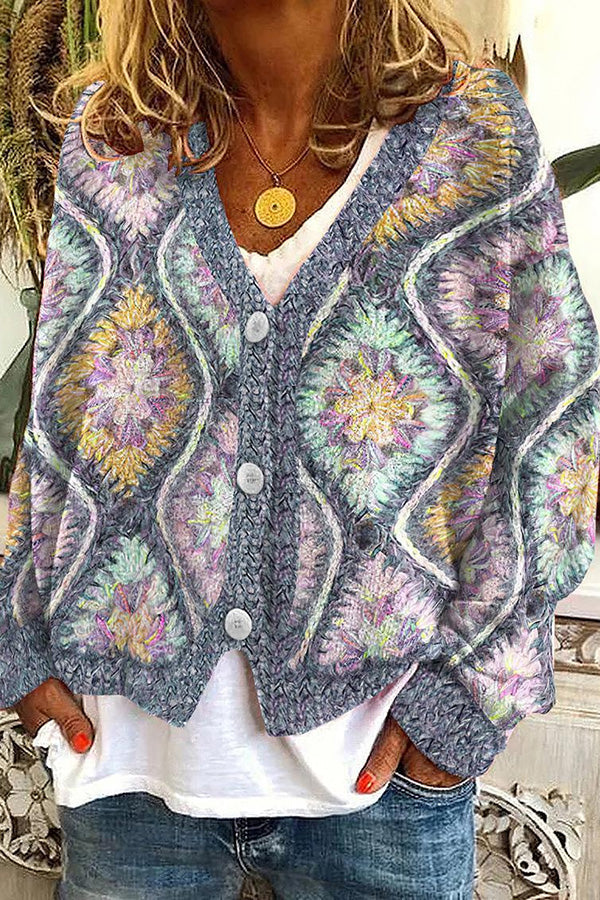 Valenzora | Bedruckte Boho-Weste im Vintage-Stil