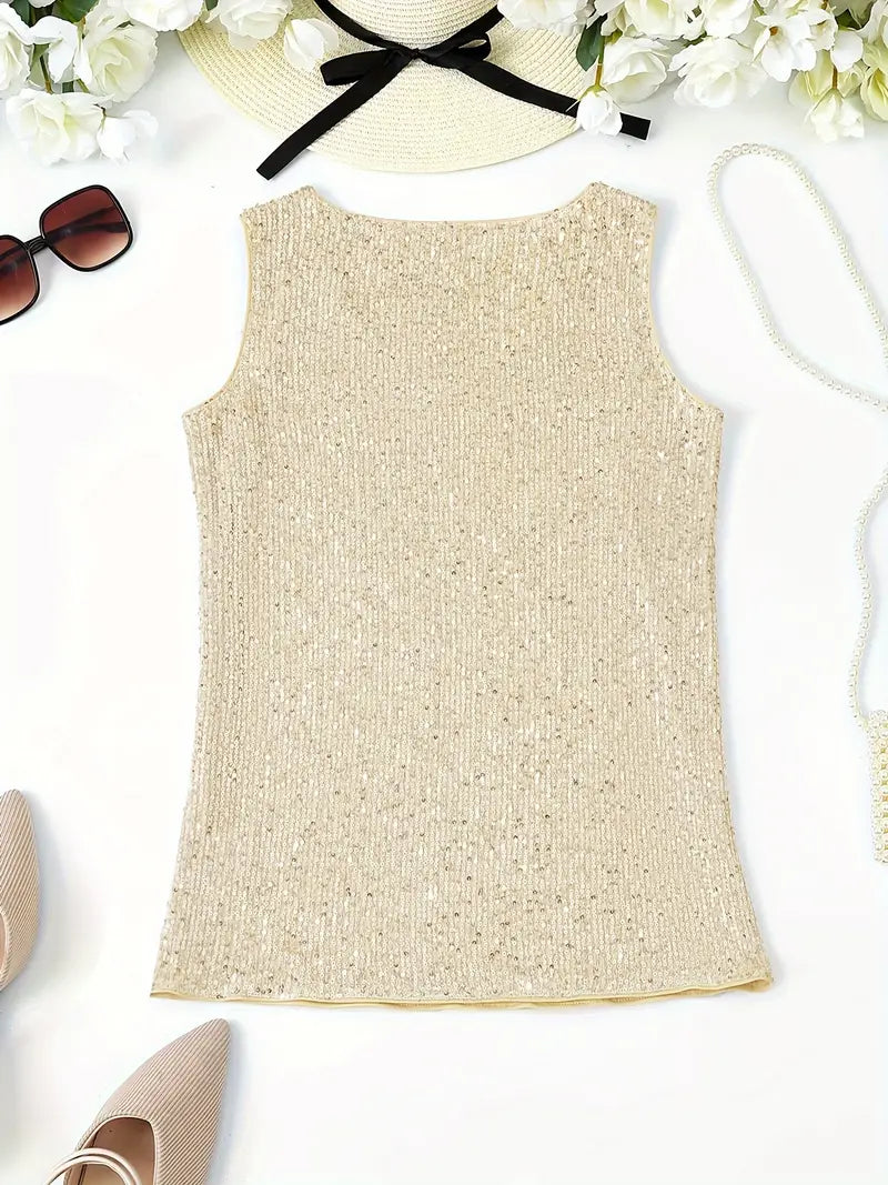 Valenzora | Elegant sleeveless top with sequins
