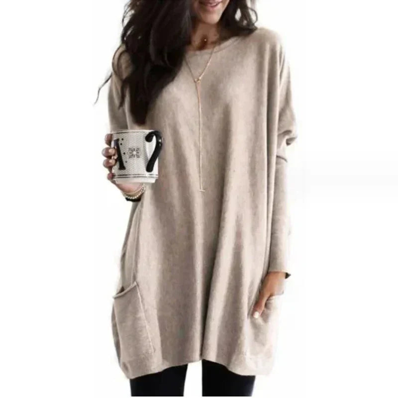 Valenzora - Women's Oversized Tunic Sweater for Relaxed Comfort
