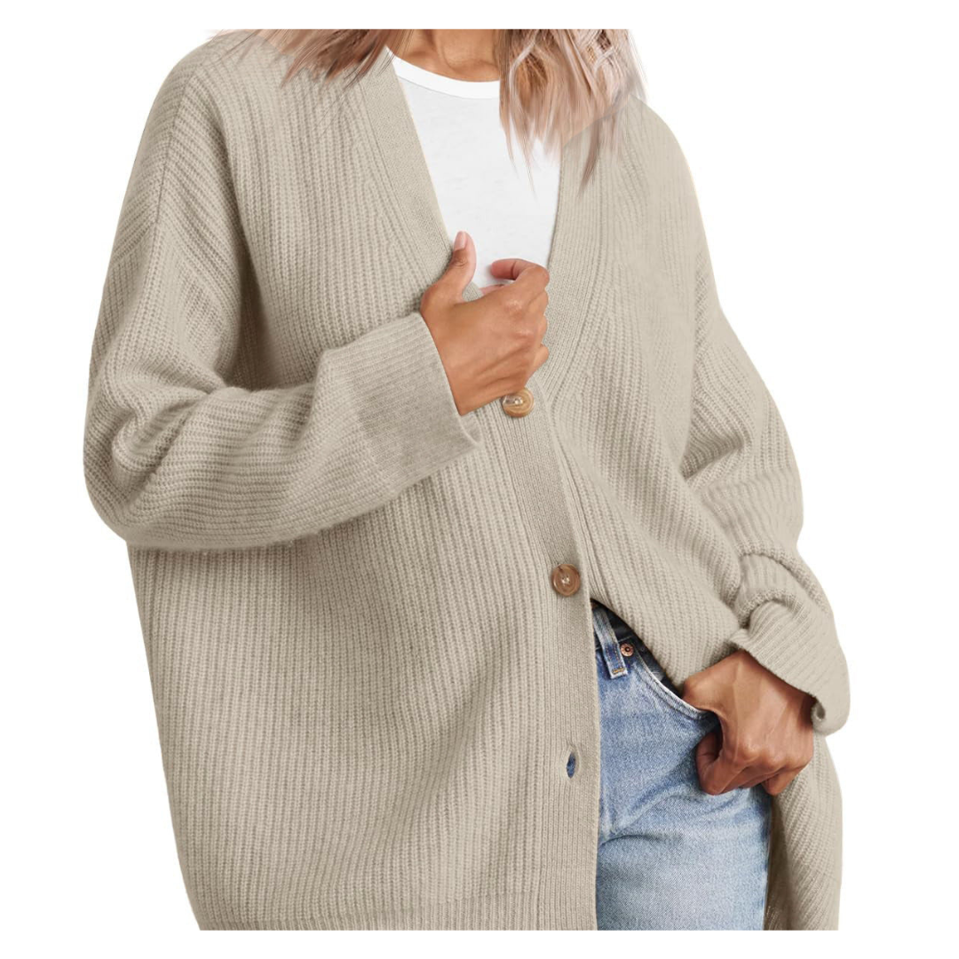 Valenzora | Eleganter Oversize-Cardigan mit Knöpfen für Damen