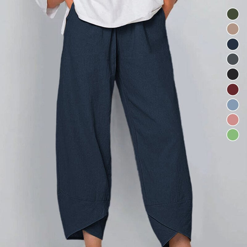 Valenzora | Women's Trousers Lightweight Cotton and Linen Women's Summer Comfort