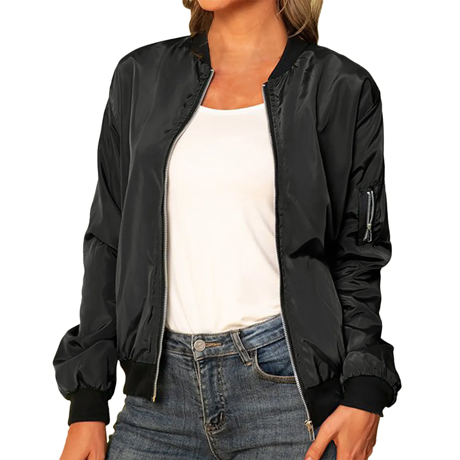 Valenzora | Lightweight women's bomber jacket, bomber jacket with zipper