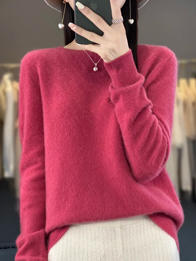 Valenzora | Damen Kaschmirpullover, Rundhals, Weicher und Eleganter Strickpullover