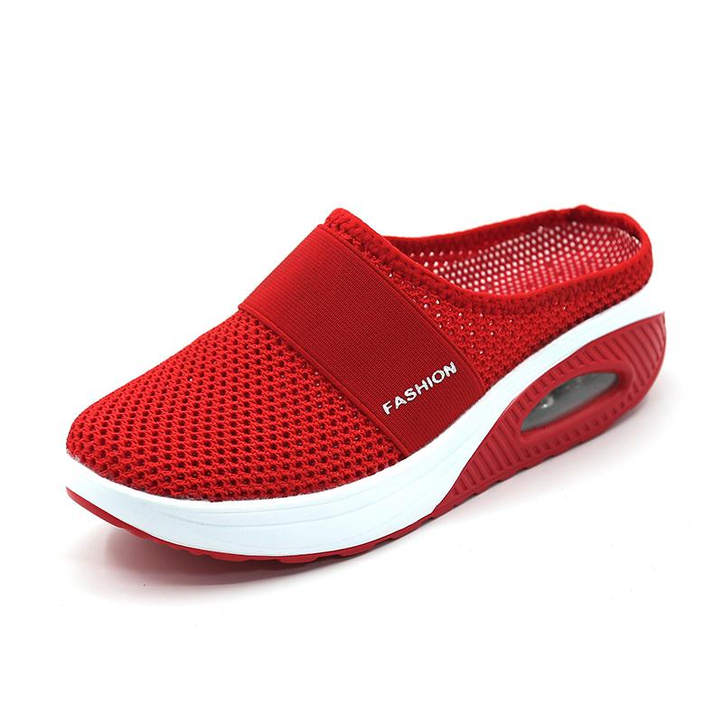 Smooth mesh sandals for women