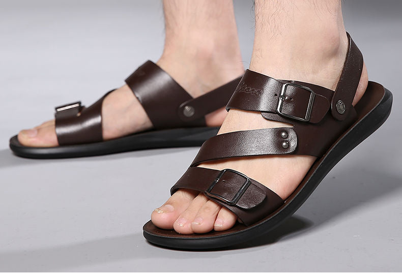 Valenzora | Split leather sandals with buckle