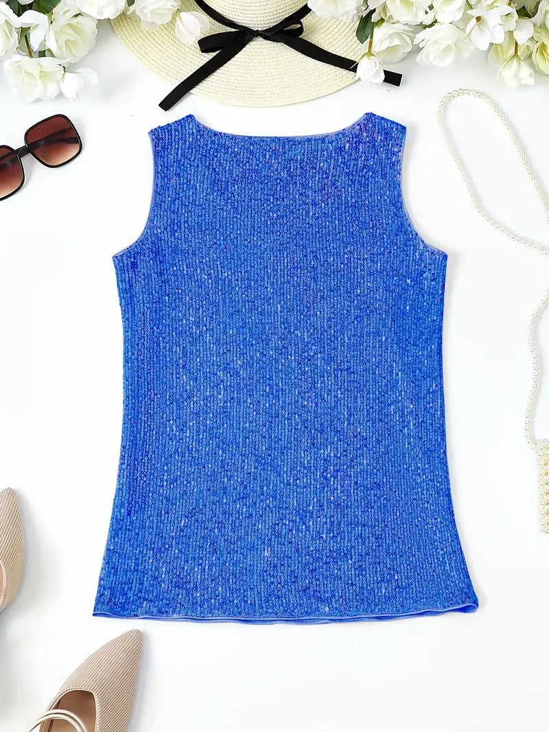 Valenzora | Elegant sleeveless top with sequins