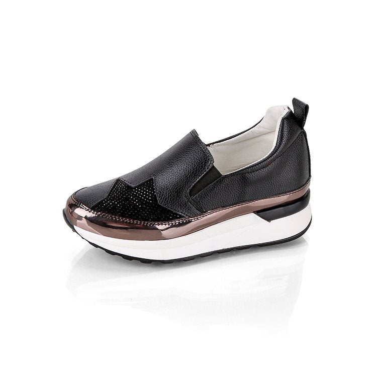 Damen-Slipper-Sneakers mit Glitzer-Obermaterial und bequemer Sohle, Größe S