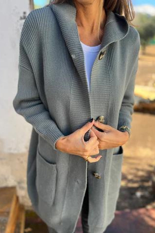 Valenzora | Lässige Strickjacke mit Kapuze für Damen für den Herbst