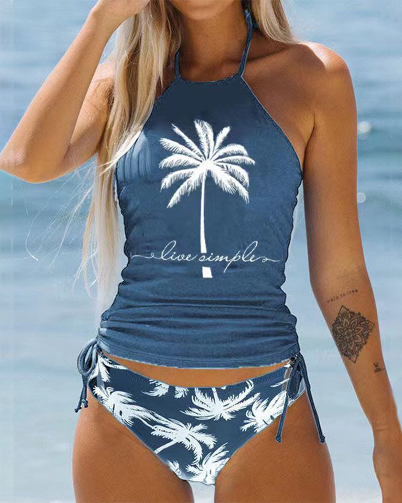 Valenzora | Swimsuit set with palm motif
