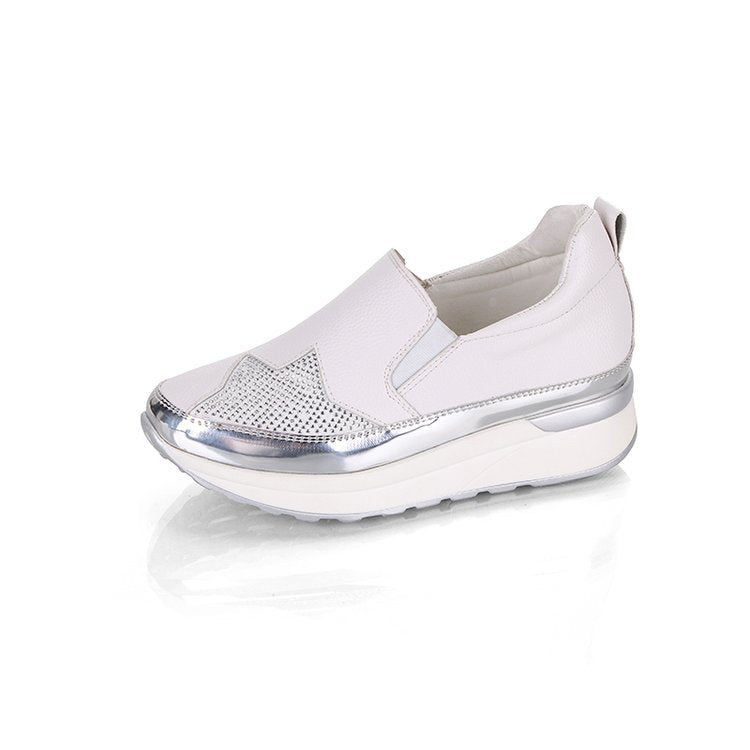 Damen-Slipper-Sneakers mit Glitzer-Obermaterial und bequemer Sohle, Größe S