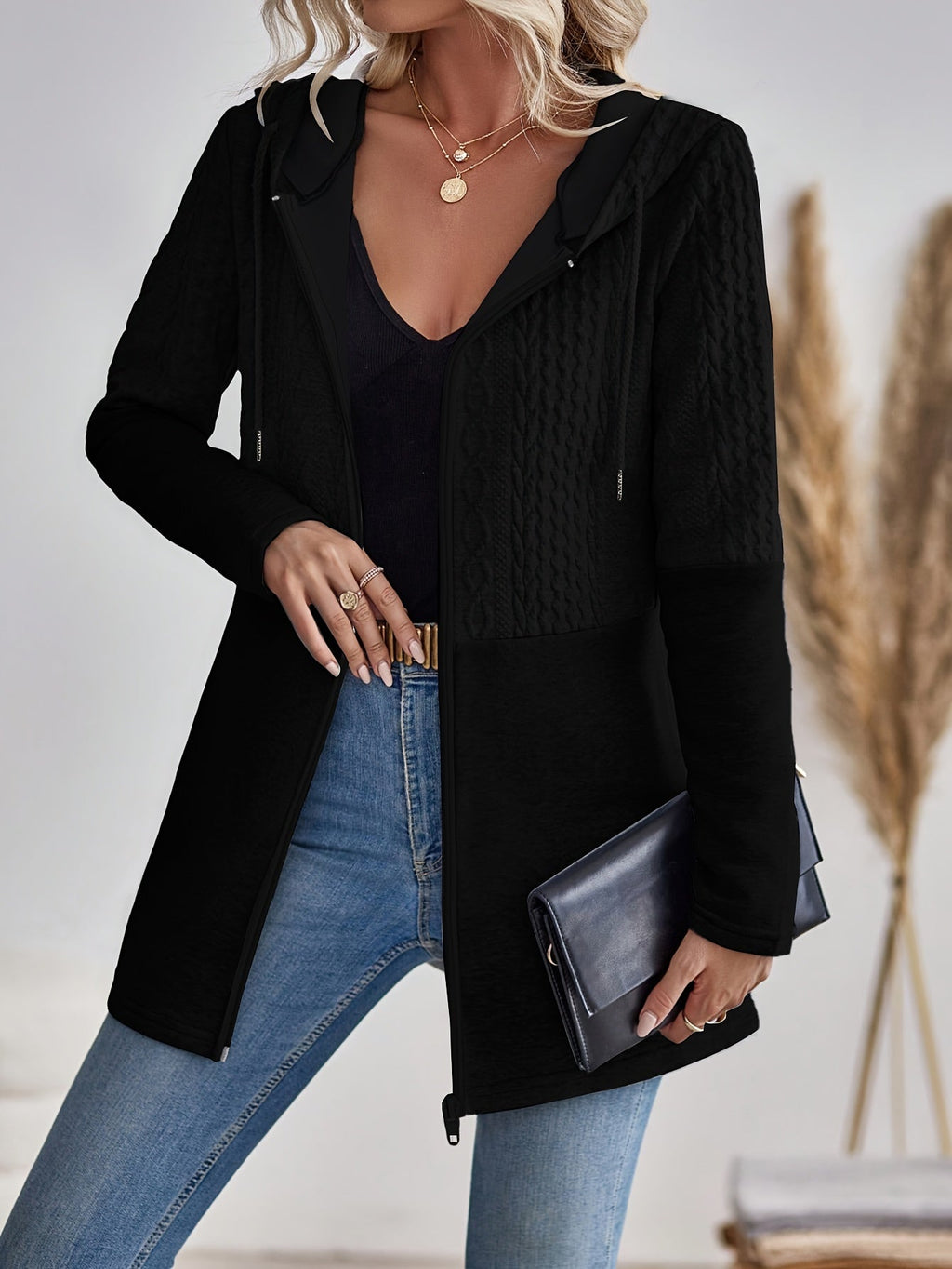 Valenzora | Damen-Kapuzenpullover mit Reißverschluss