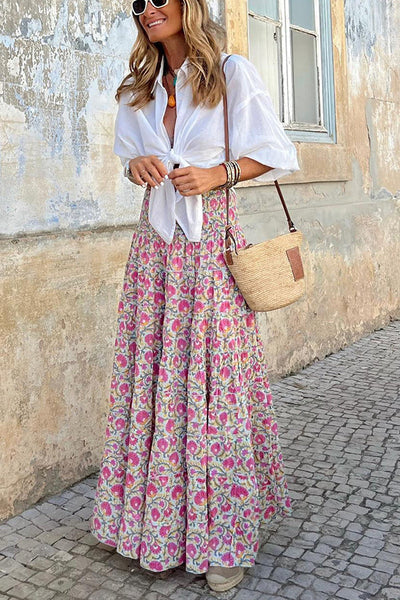 Valenzora | Summer Long Skirts Boho Print