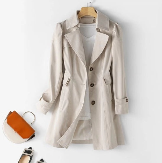 Valenzora | Slim-fit women's trench coat in Korean style for spring and autumn