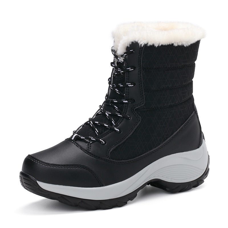 Valenzora | Waterproof winter boots with plush lining, lace-up closure and sturdy sole