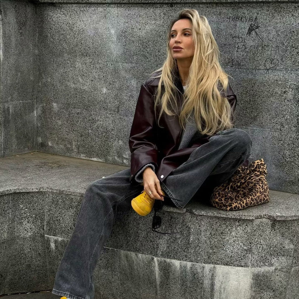 Valenzora | Elegant leather jacket
