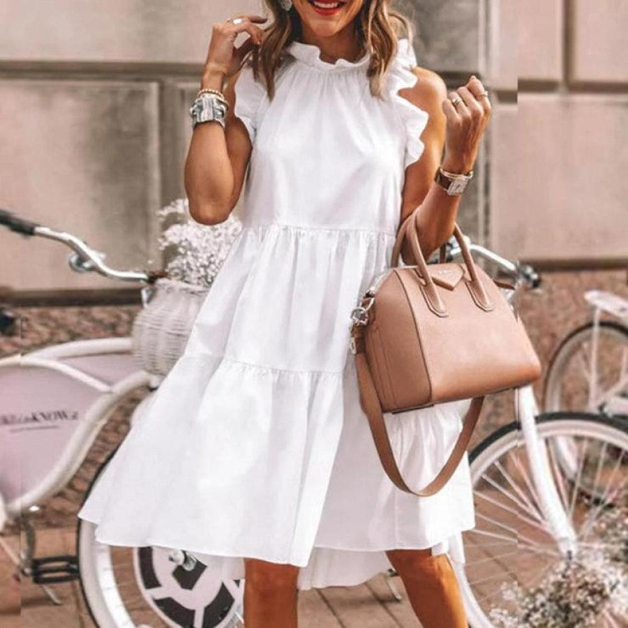 Valenzora | Sleeveless plain long dress