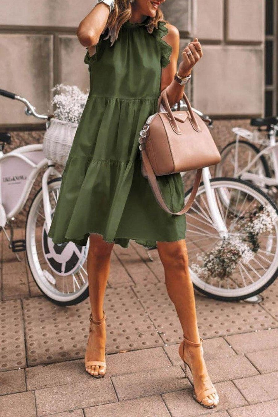 Valenzora | Sleeveless plain long dress