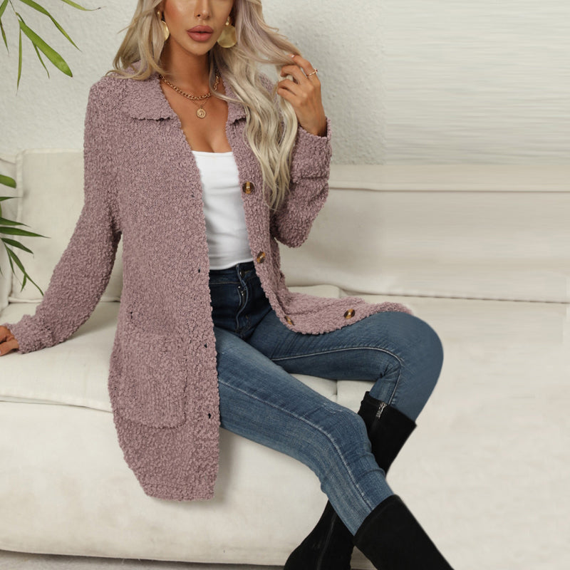 Valenzora | Lässiger einfarbiger Cardigan