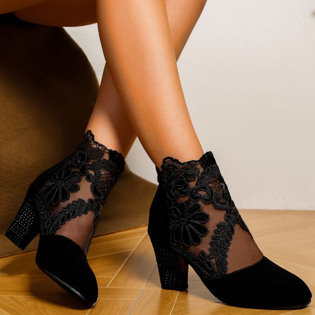 Valenzora | Bestickte High-Heel-Stiefel – Trendiges Schuhwerk