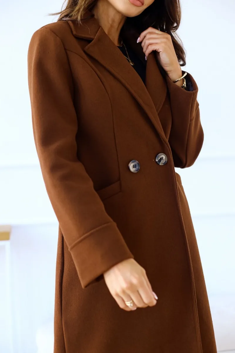 Valenzora | Classic long trench coat with