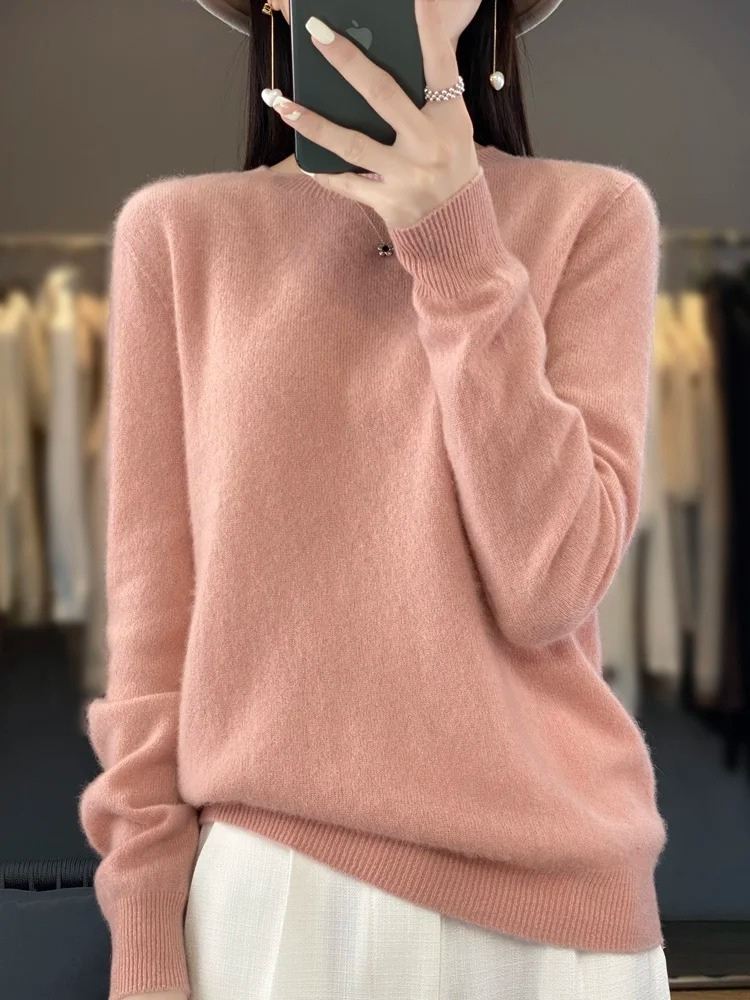 Valenzora | Damen Kaschmirpullover, Rundhals, Weicher und Eleganter Strickpullover