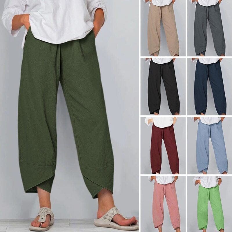 Valenzora | Women's Trousers Lightweight Cotton and Linen Women's Summer Comfort