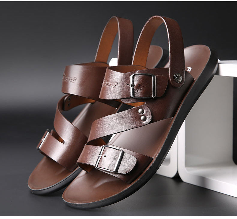 Valenzora | Split leather sandals with buckle