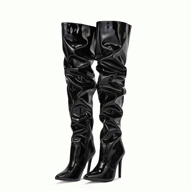 Valenzora | Knee-high long boots for women with super high heels for parties