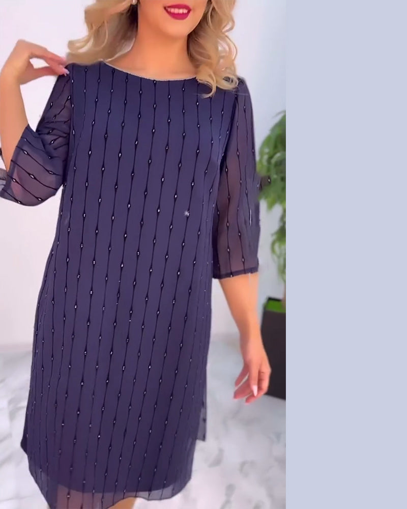 Valenzora | Kleid einfarbig plissiert