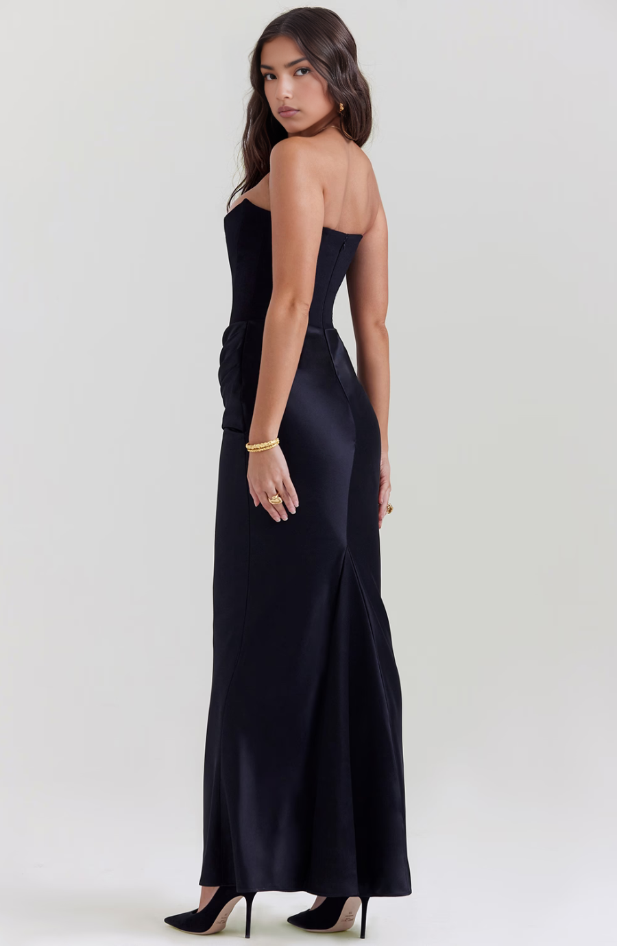Valenzora | Strapless Cut and Pleated Hem For Women