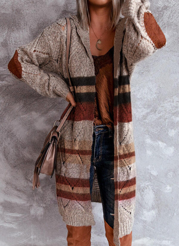 Valenzora | Modische Strickjacke mit Kapuze