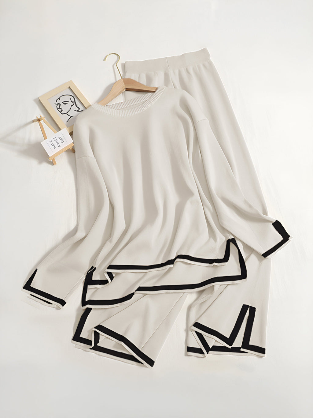 Bella™ – Elegantes 2-teiliges Lounge-Set aus dehnbarem Strickstoff
