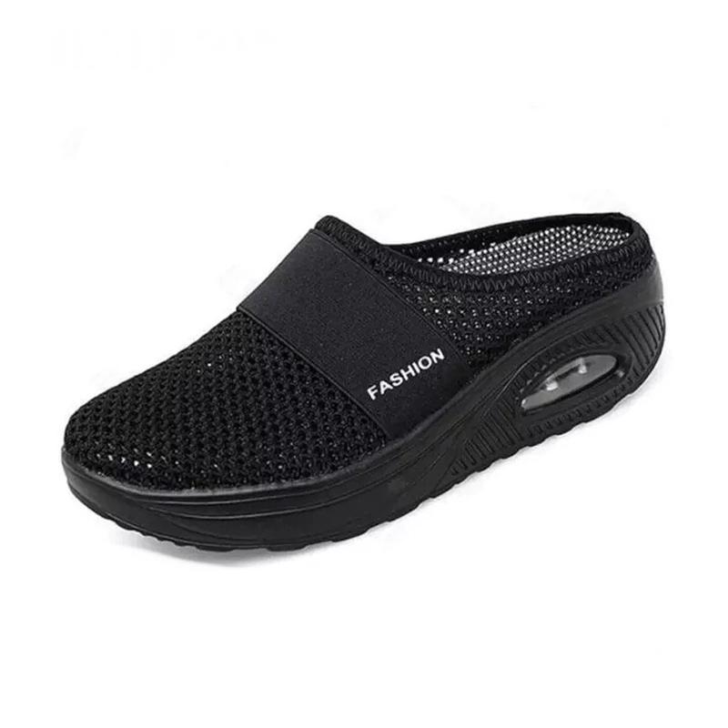 Smooth mesh sandals for women