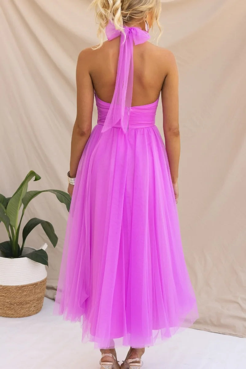 Valenzora | Midikleid aus Tüll mit Neckholder