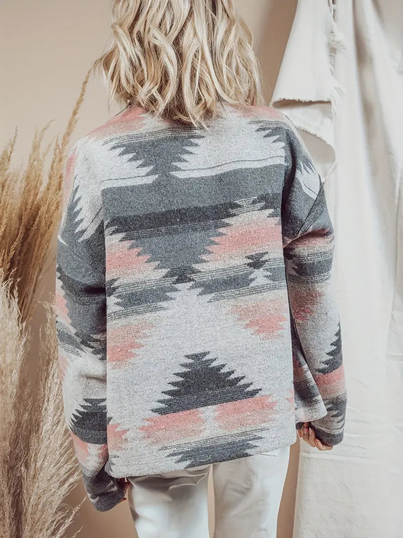 – Woven jacket with printed collar
