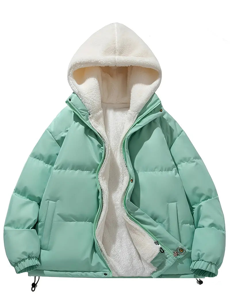 Valenzora | Warm winter jacket with hood and soft lining for women