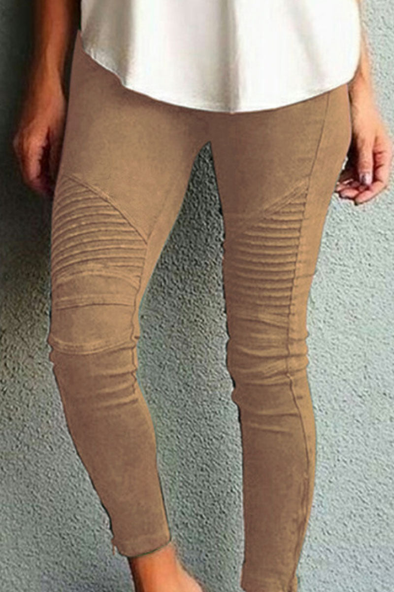 Valenzora | Fashion Training Wear Simple Slim Fit Mid Waist Pencil Pants