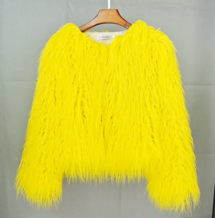 Valenzora Boho-Kunstpelzmantel