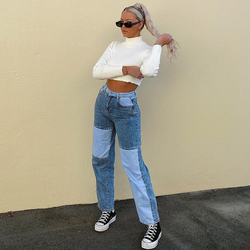 Valenzora Jeans with high waist and straight leg, women's