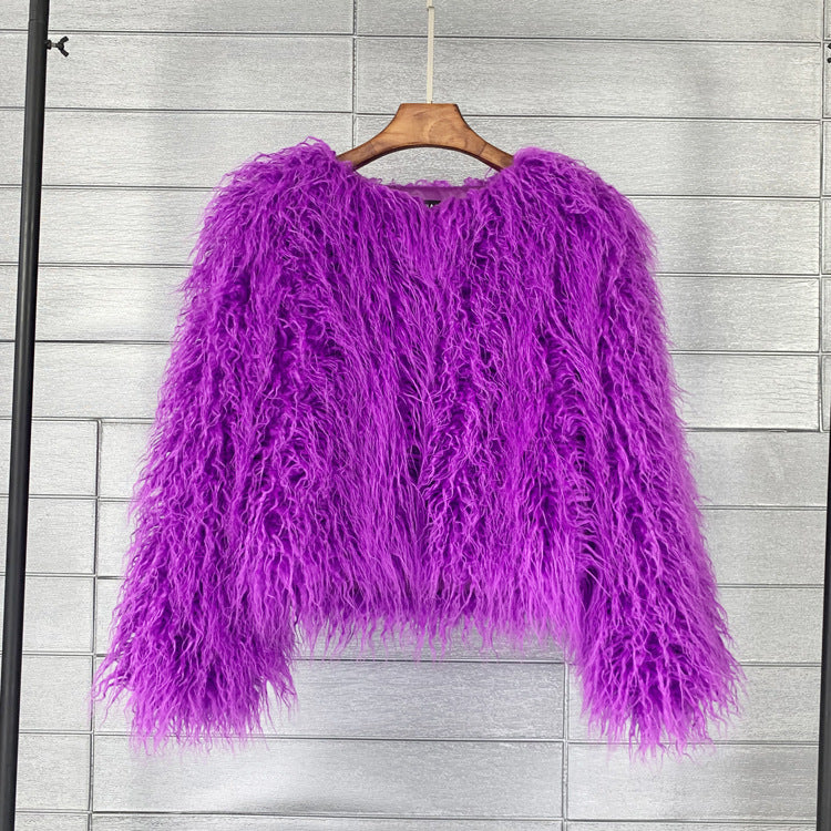 Valenzora Boho-Kunstpelzmantel