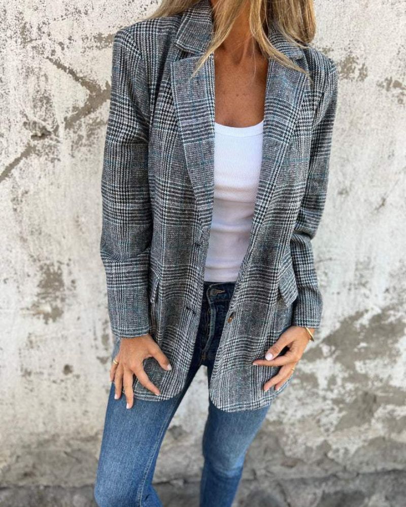 Valenzora | Classic Check Blue Jacket