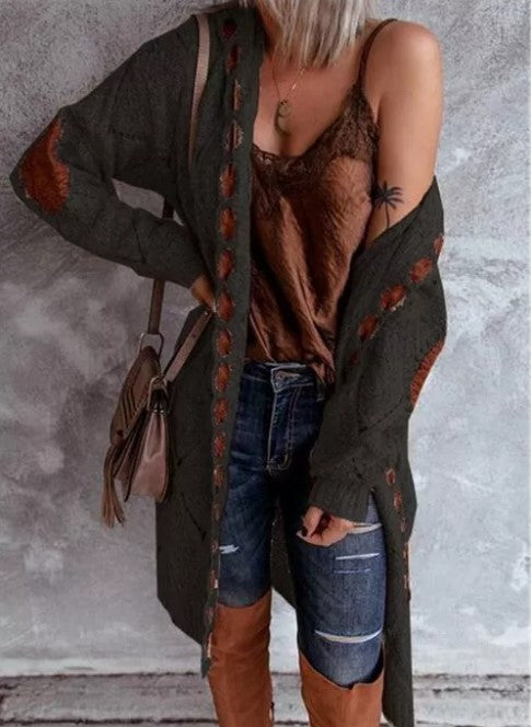 Valenzora | Modische Strickjacke mit Kapuze