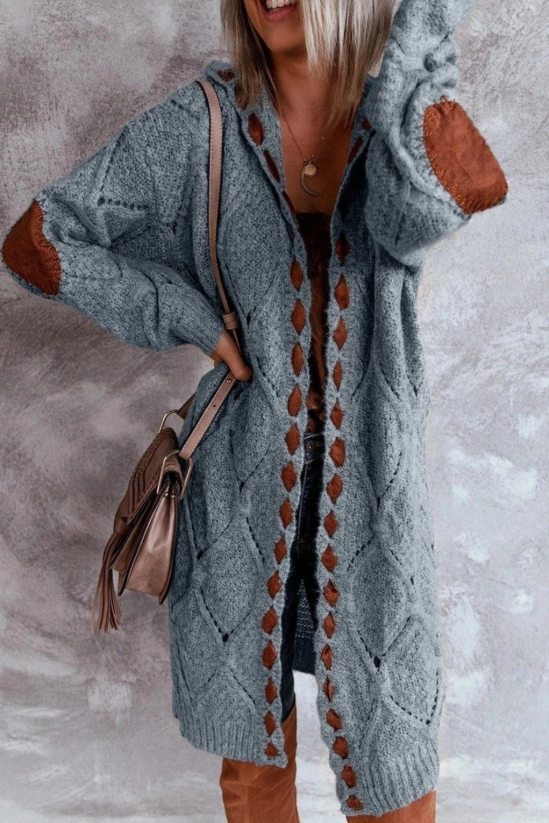 Valenzora | Modische Strickjacke mit Kapuze