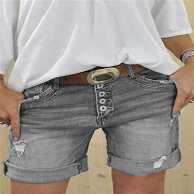 Valenzora | Casual Ripped Denim Shorts