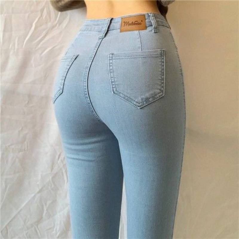 Valenzora - High-waisted denim trousers in a large size