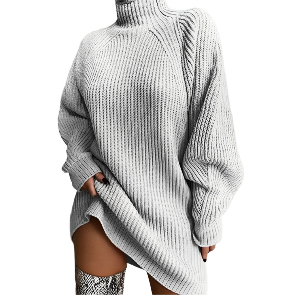 Valenzora | Warmes Strickkleid mit Rollkragen