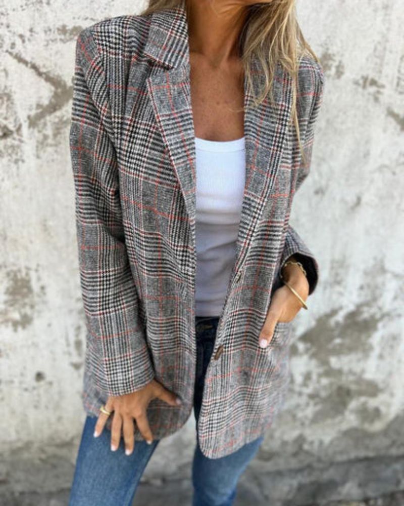 Valenzora | Classic Check Blue Jacket