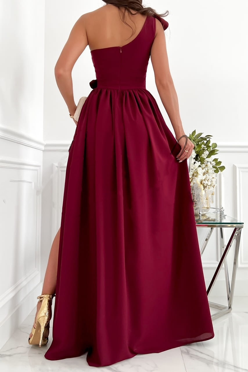 Valenzora | Casual solid-color flounce one-shoulder cake skirt dresses - 6 colors