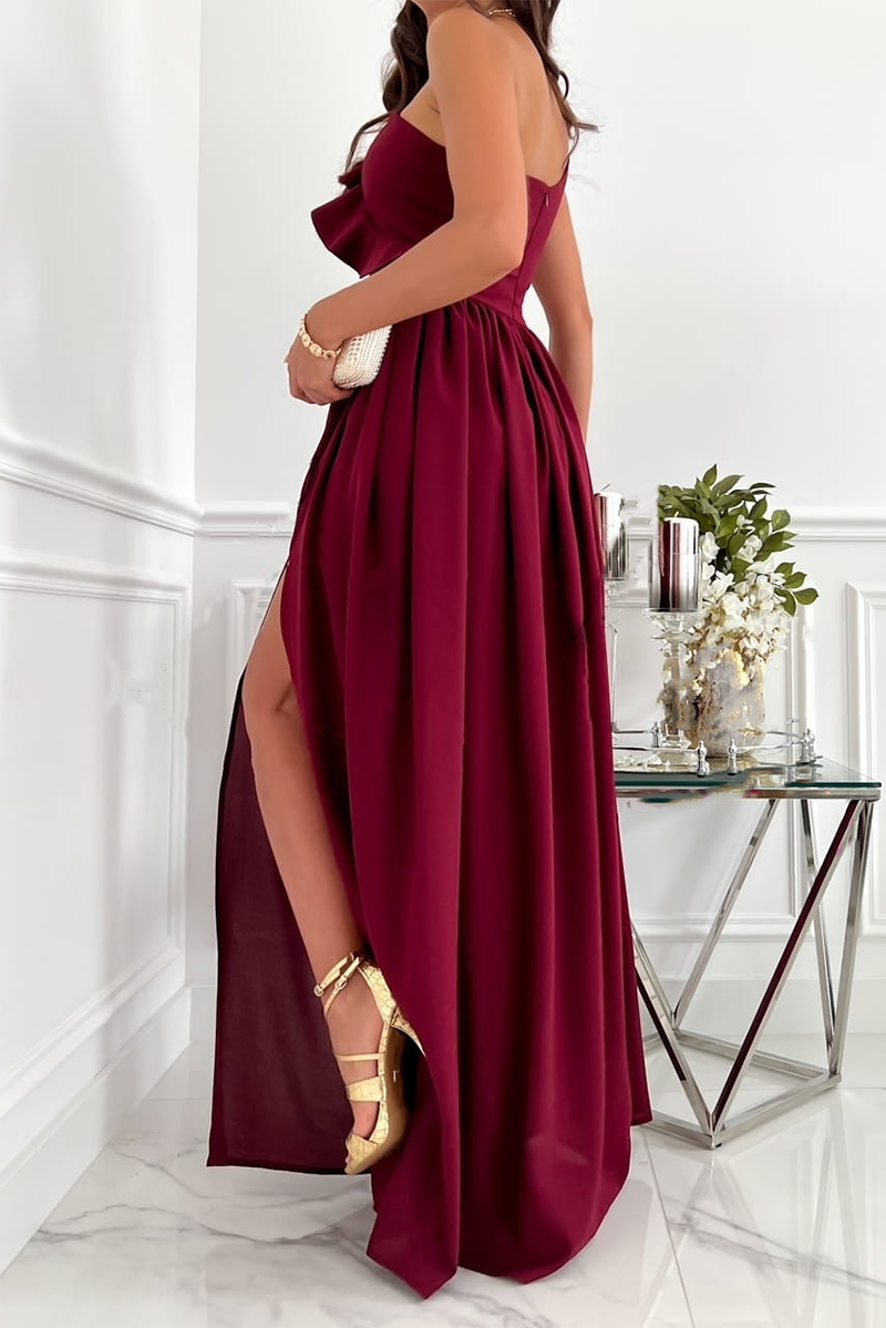 Valenzora | Casual solid-color flounce one-shoulder cake skirt dresses - 6 colors