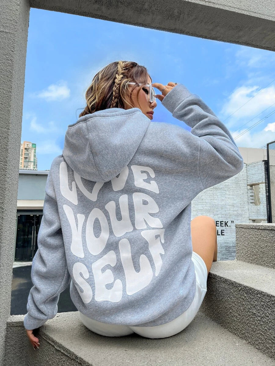 Valenzora | Casual Oversized Hoodie with "Love"